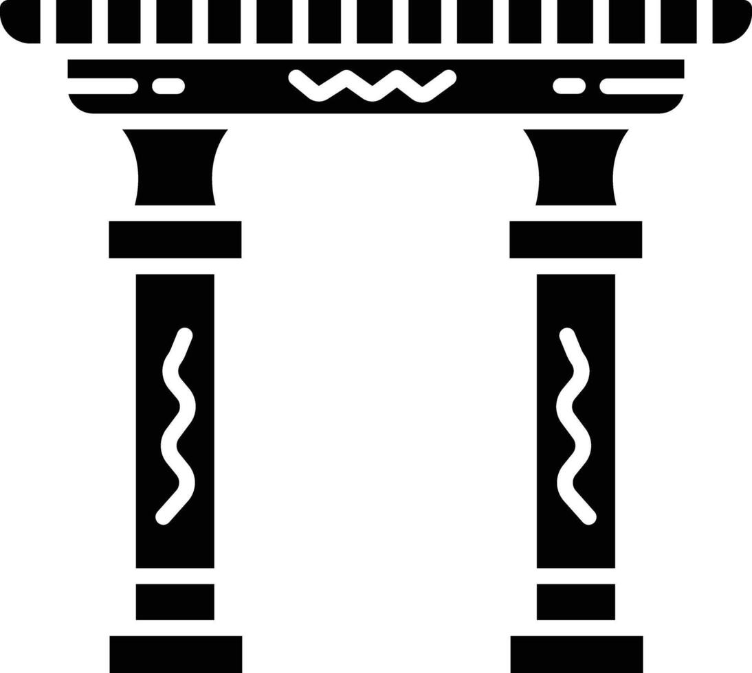 Arch solid glyph illustration vector
