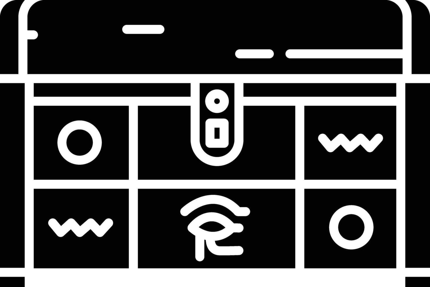 Treasure solid glyph illustration vector