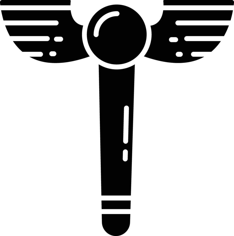 Scepter solid glyph illustration vector