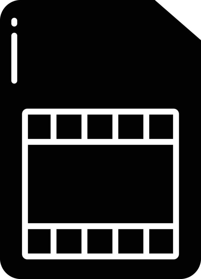 SIM Card solid glyph illustration vector