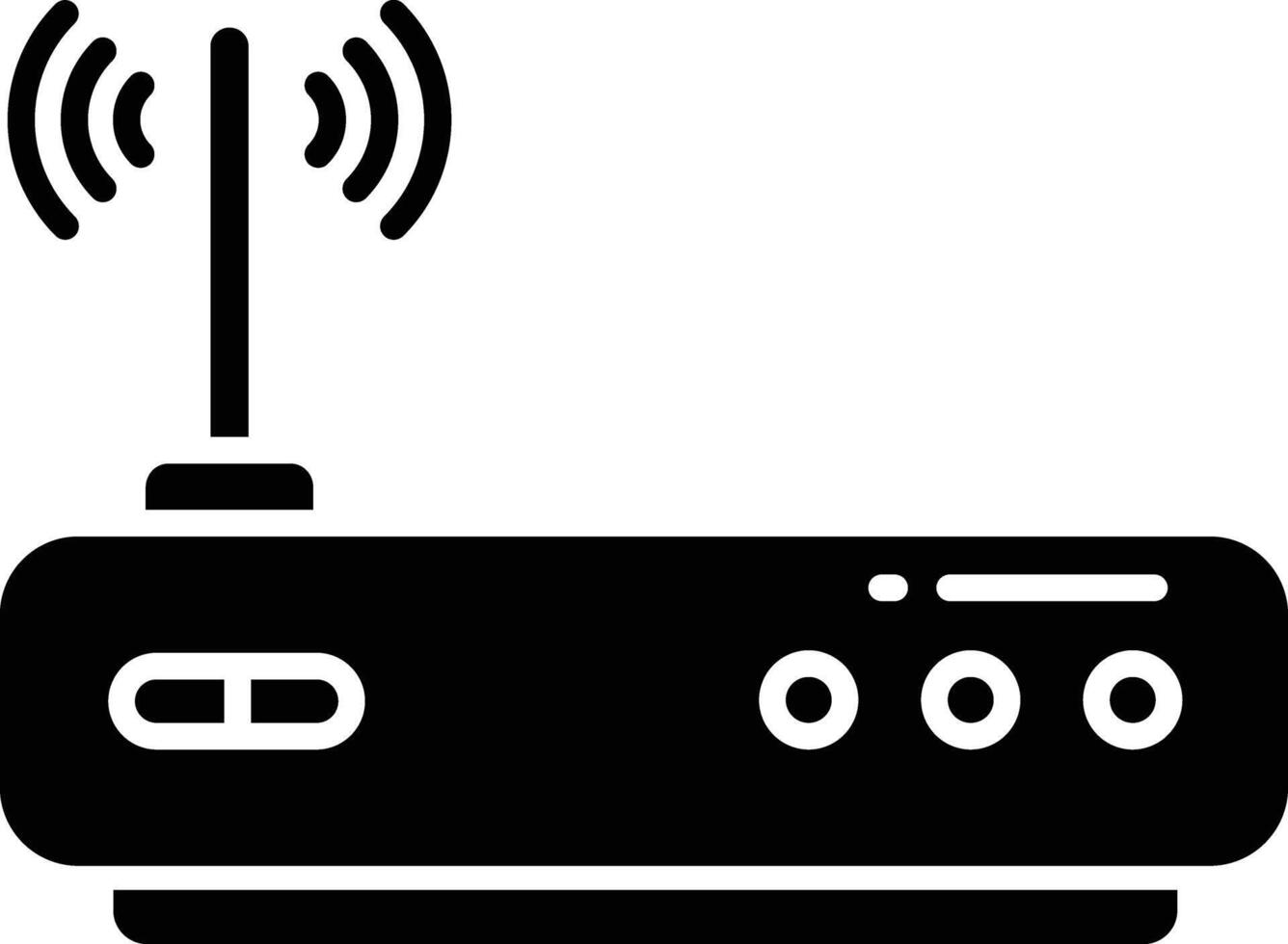 router solid glyph illustration vector