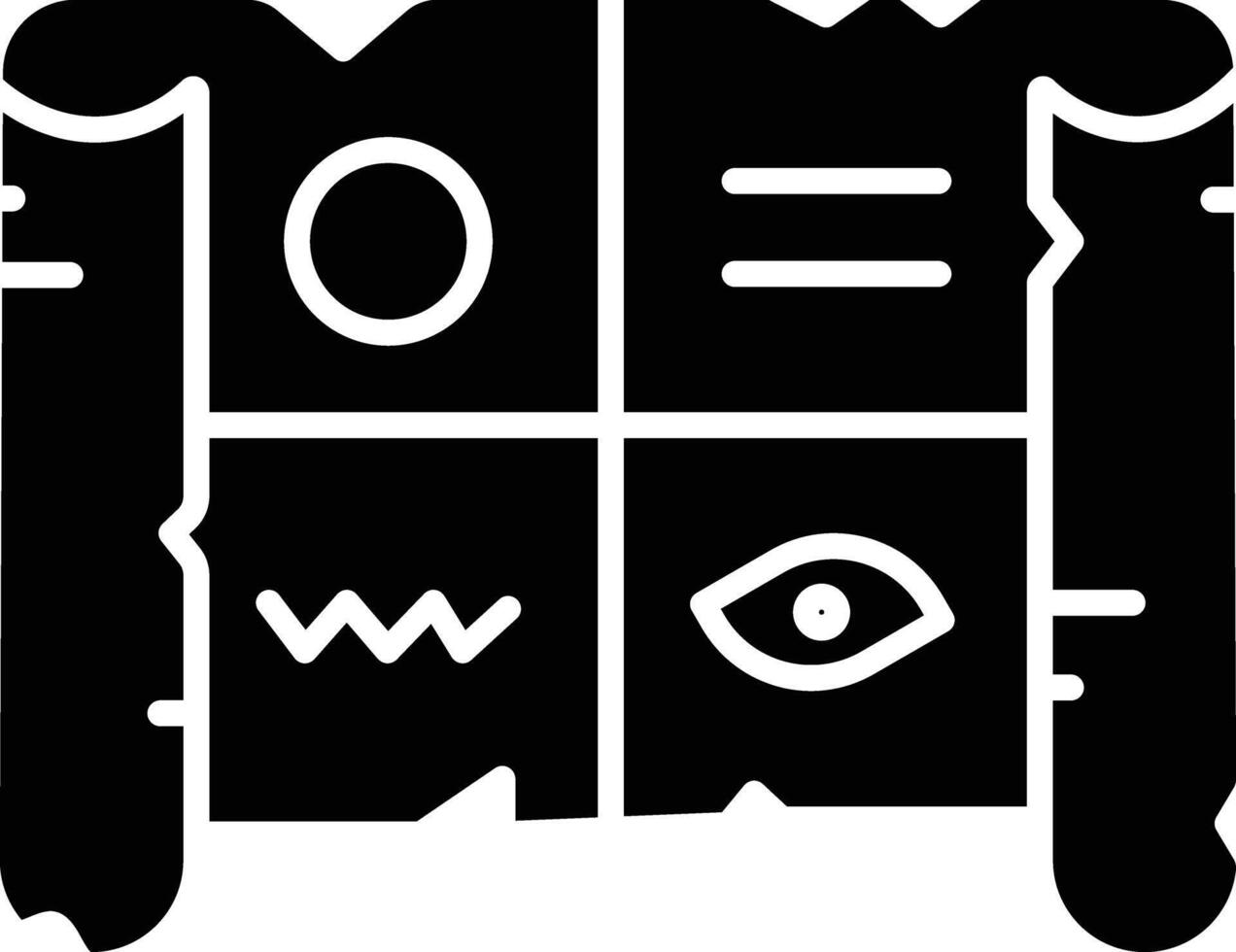 Papyrus solid glyph illustration vector