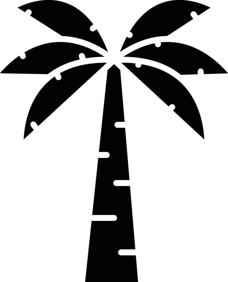 Palm Tree solid glyph illustration vector