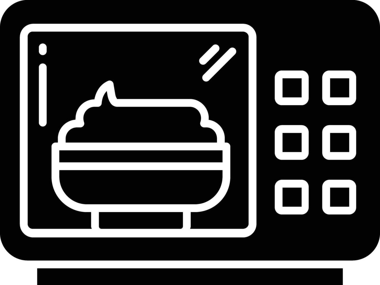 Microwave solid glyph illustration vector