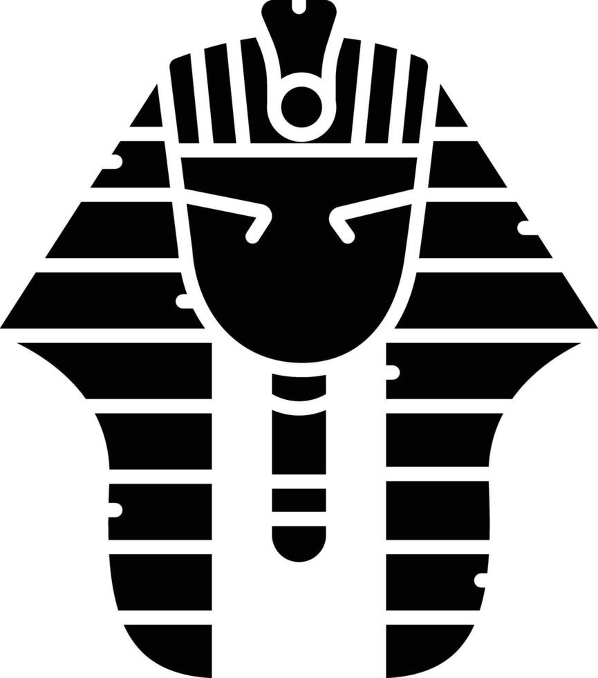 Pharaoh solid glyph illustration vector
