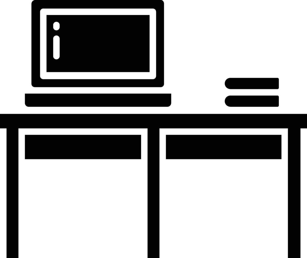 Work Space solid glyph illustration vector