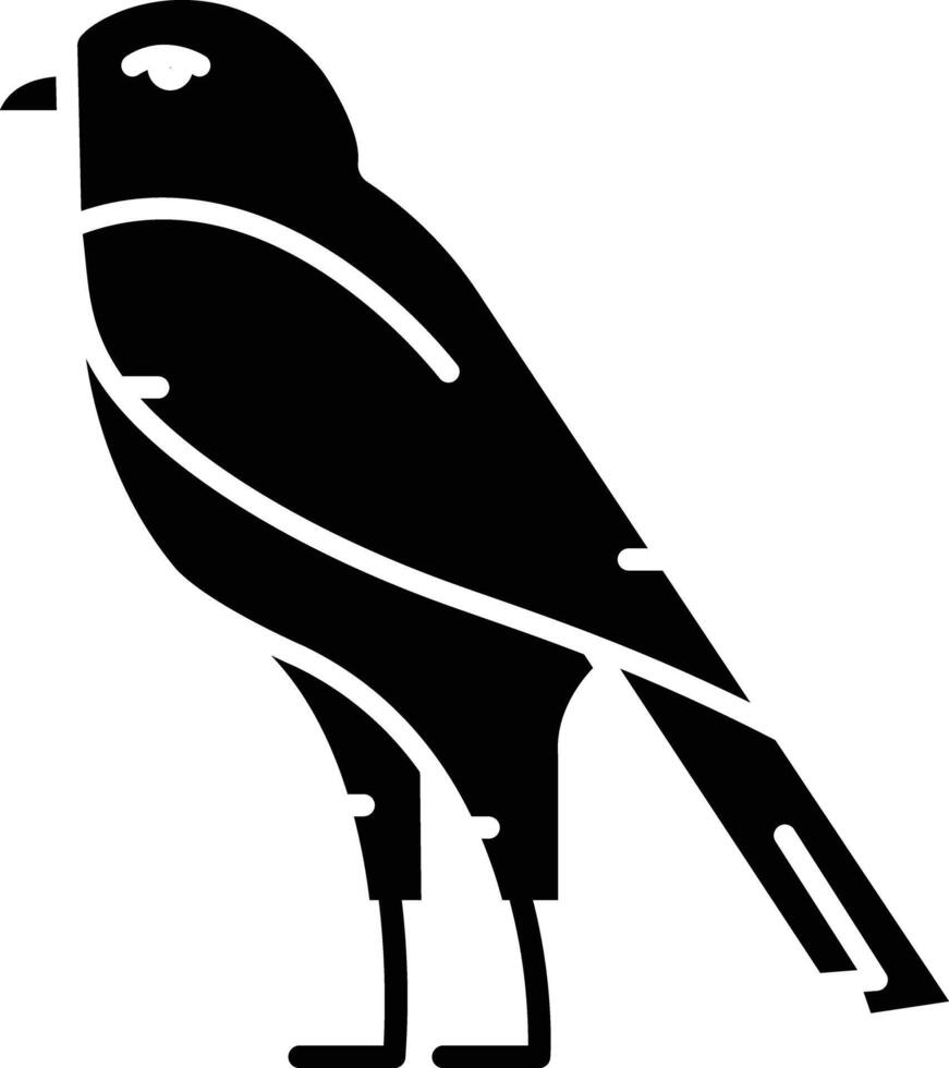 Eagle solid glyph illustration vector