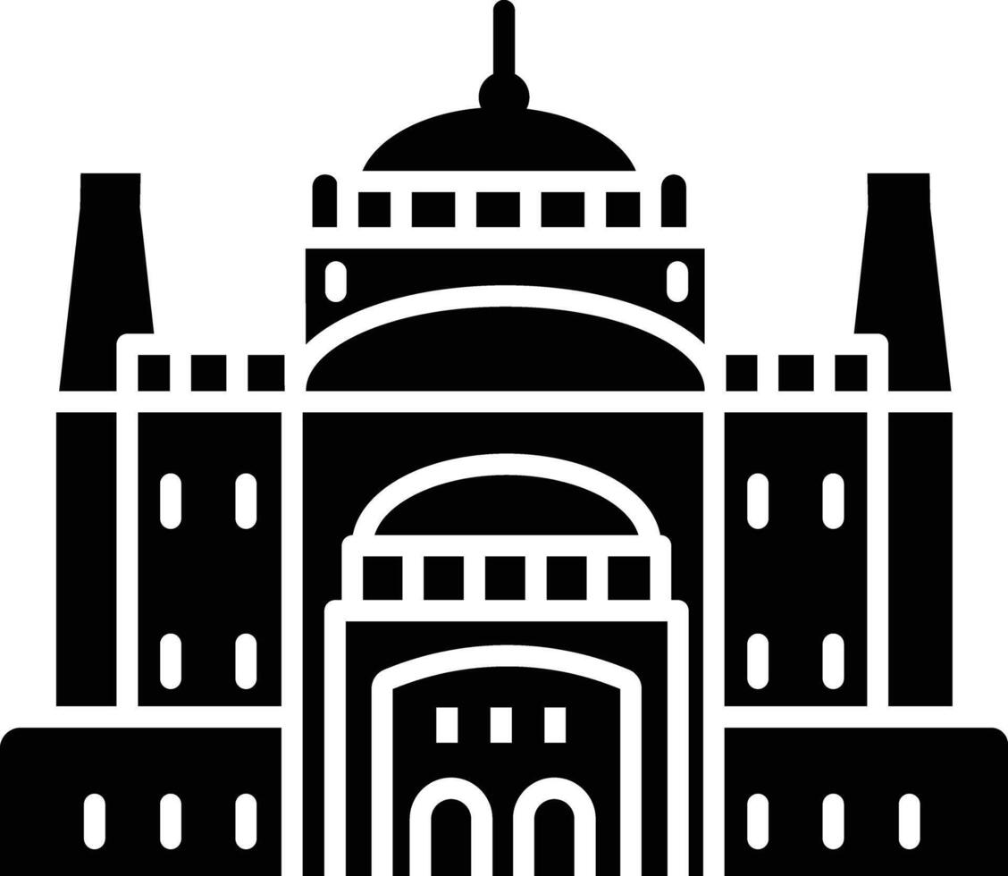 Cairo Citadel solid glyph illustration vector