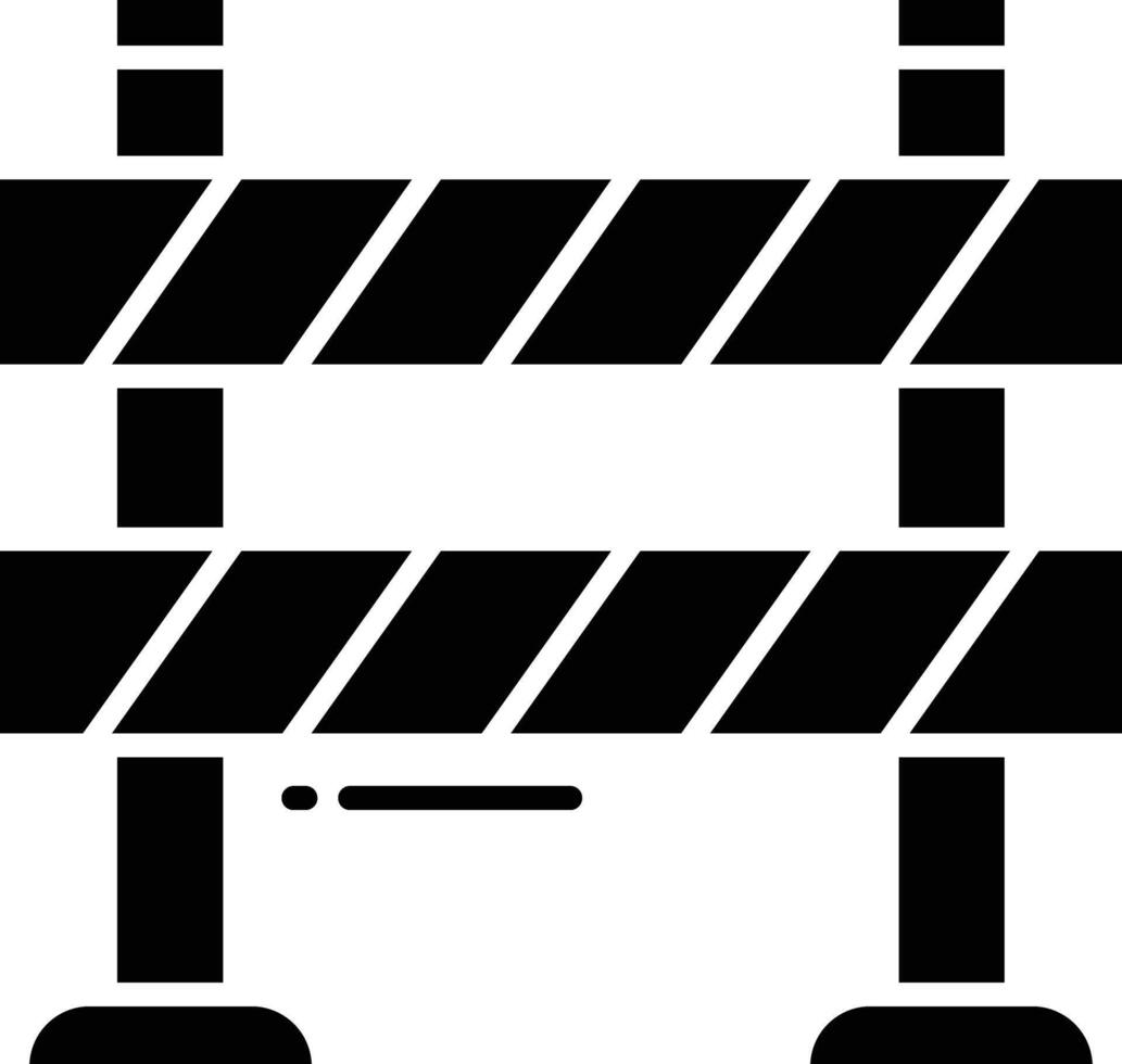 Barrier solid glyph illustration vector