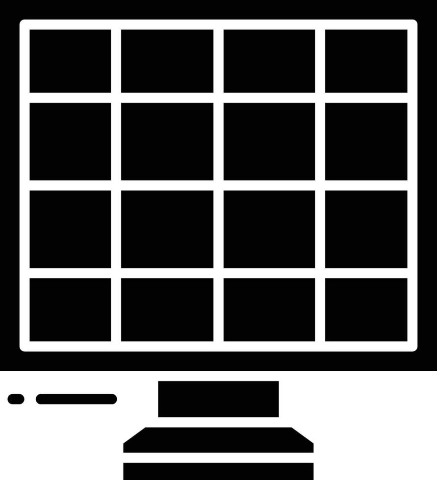 Solar Panel solid glyph illustration vector