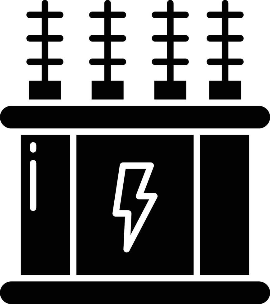 Transformer solid glyph illustration vector