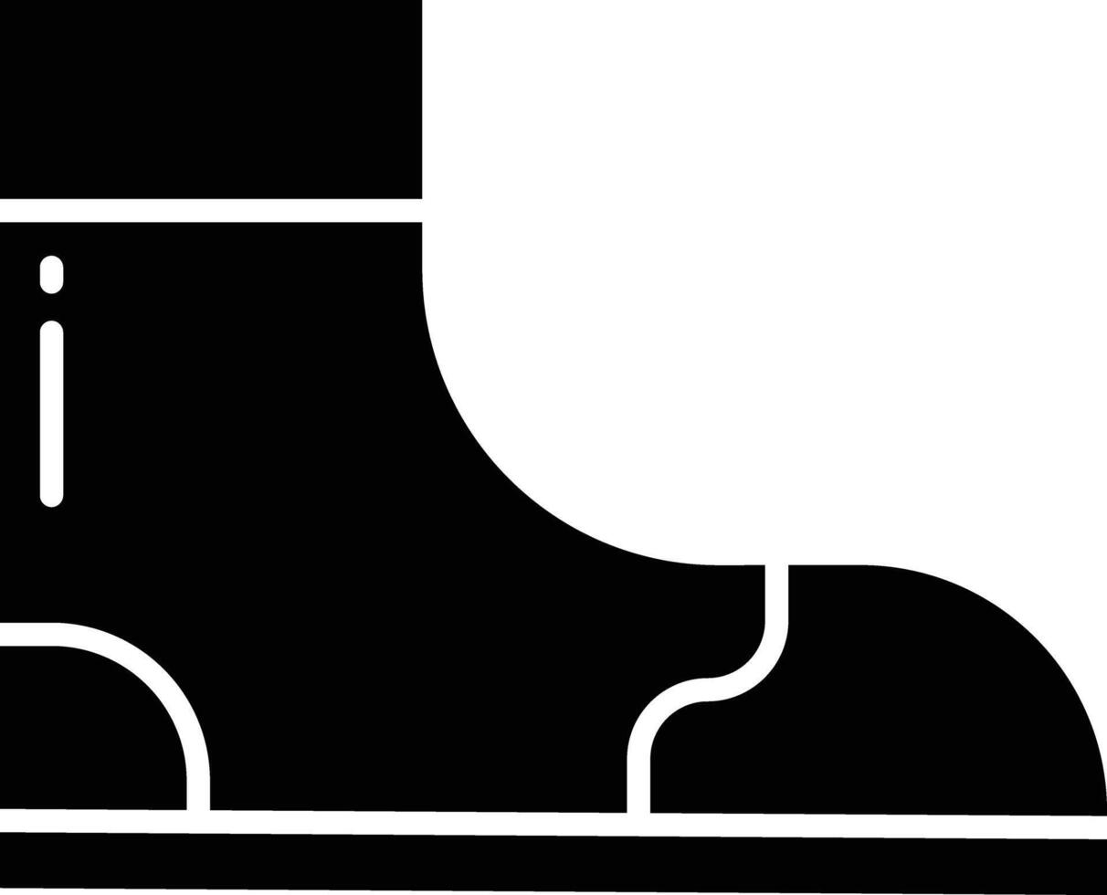 stud shoe solid glyph illustration vector