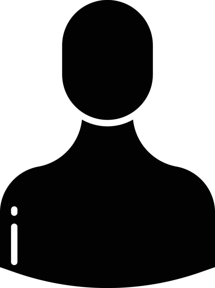 Profile solid glyph illustration vector