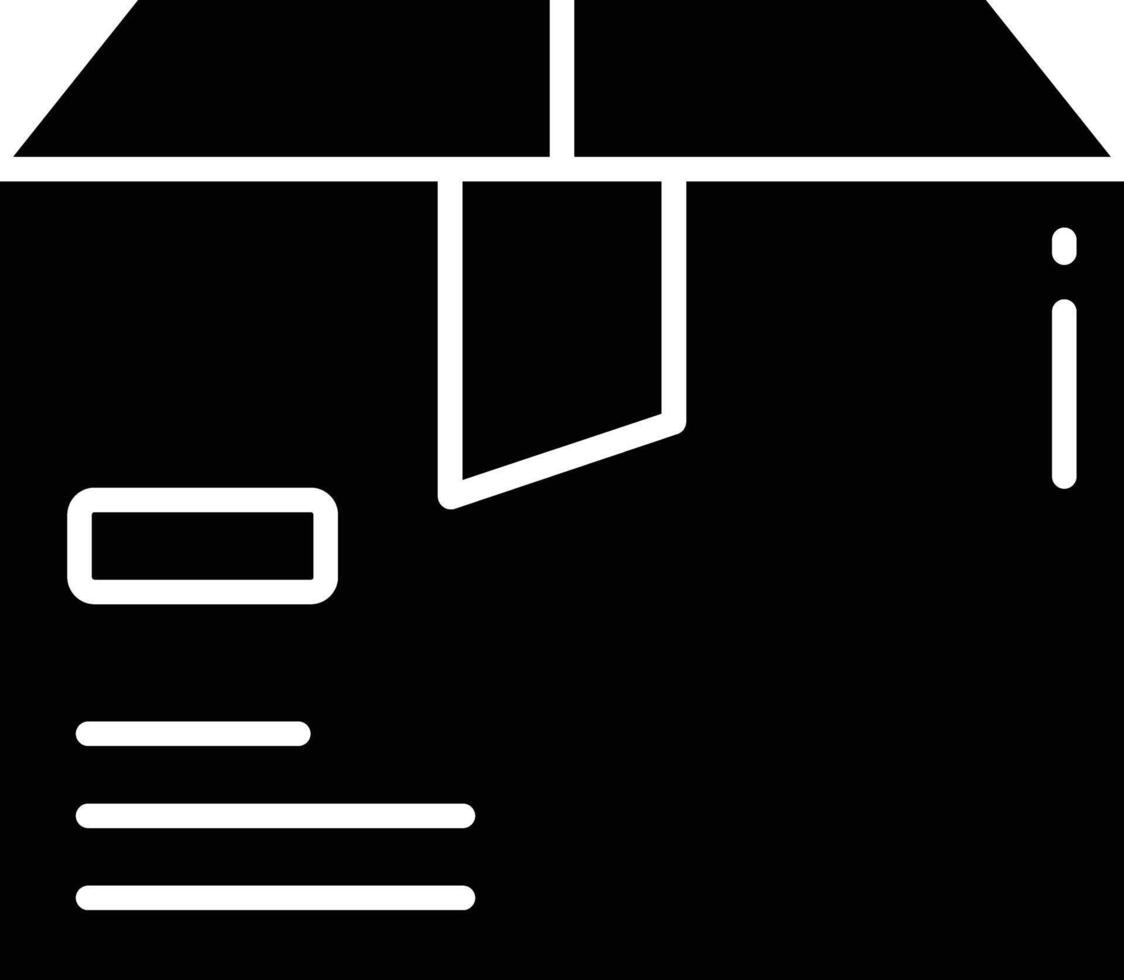 Box solid glyph illustration vector