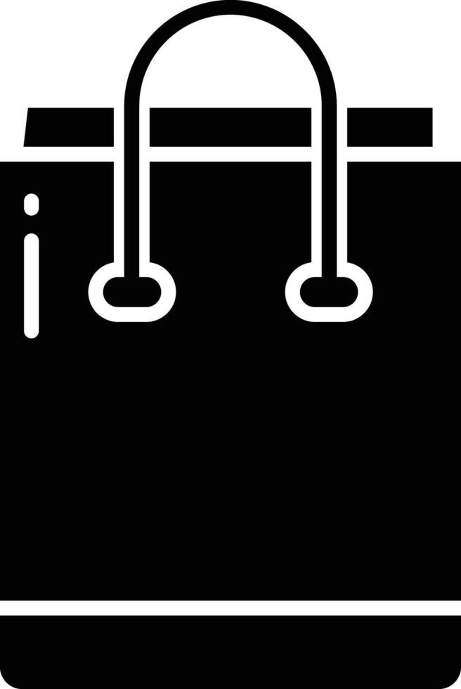 hand bag solid glyph illustration vector