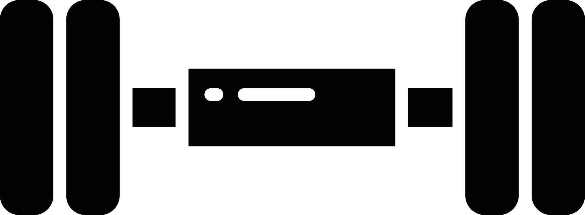Dumbbell solid glyph illustration vector