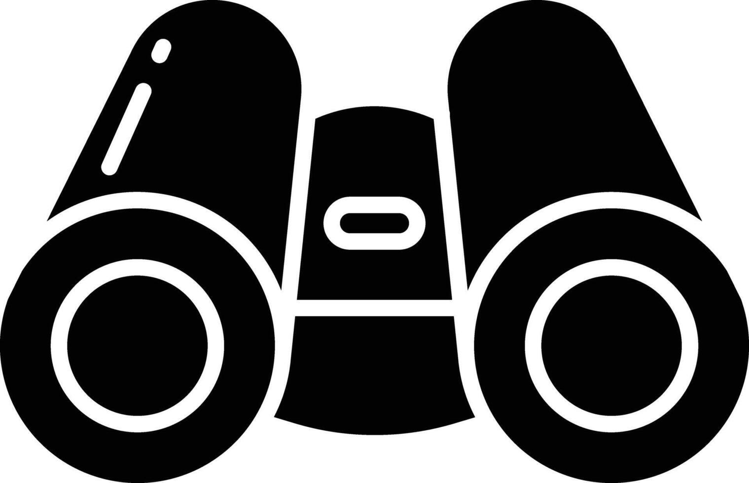 binocular solid glyph illustration vector