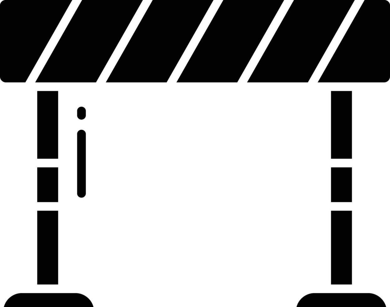Barrier solid glyph illustration vector
