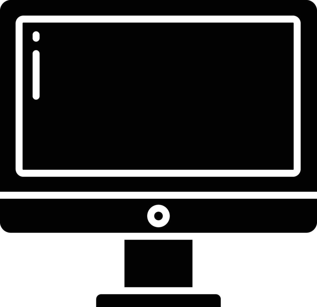 Computer solid glyph illustrations vector