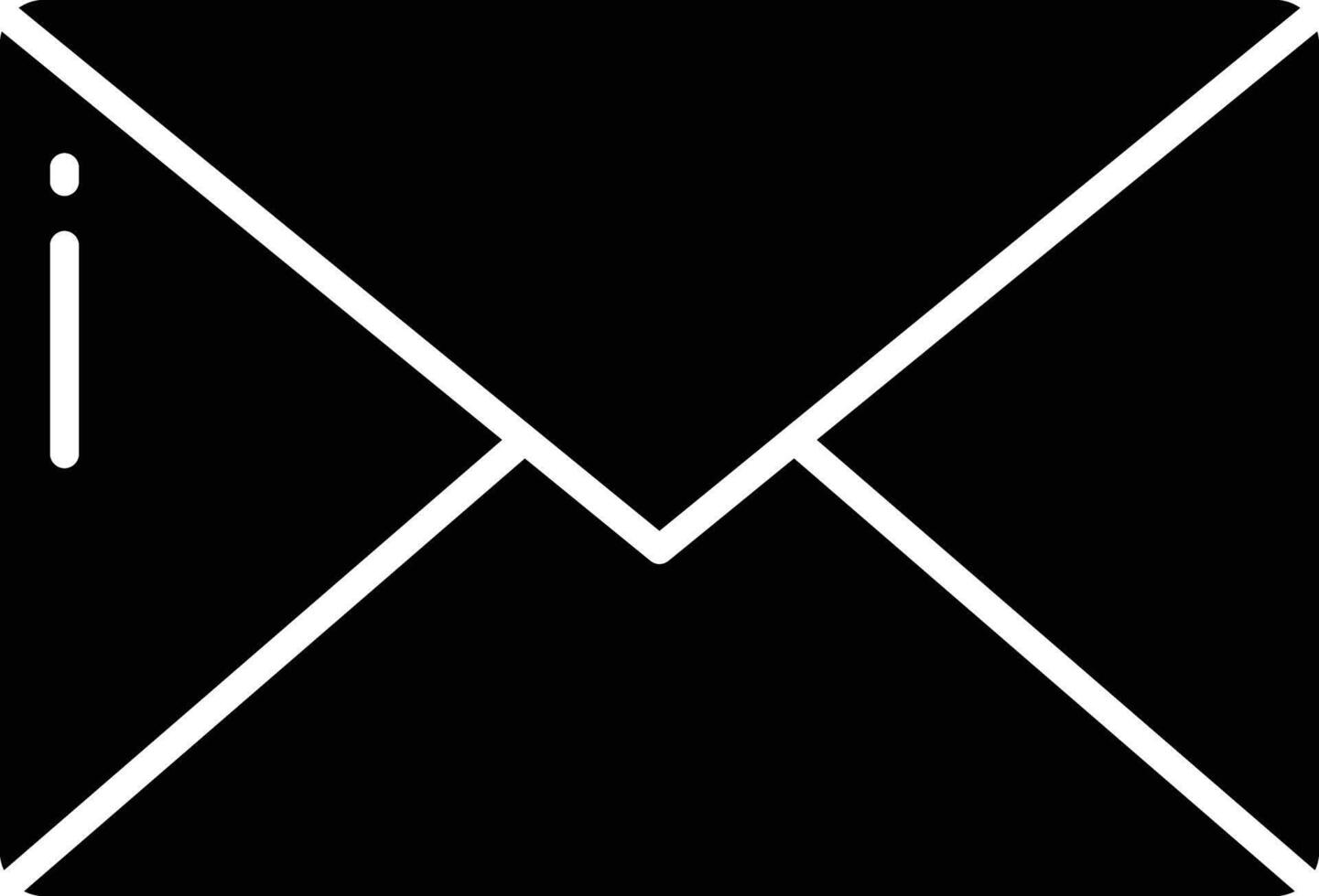Email solid glyph illustration vector