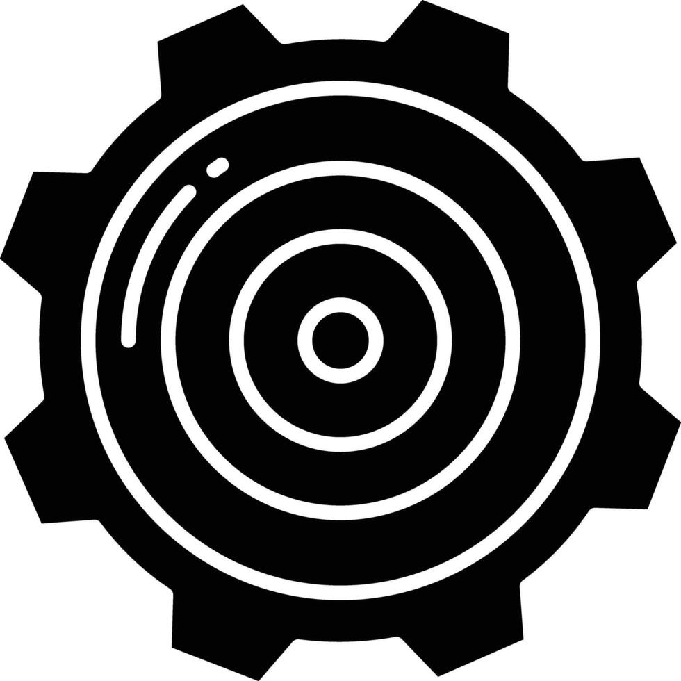 Settings solid glyph illustration vector