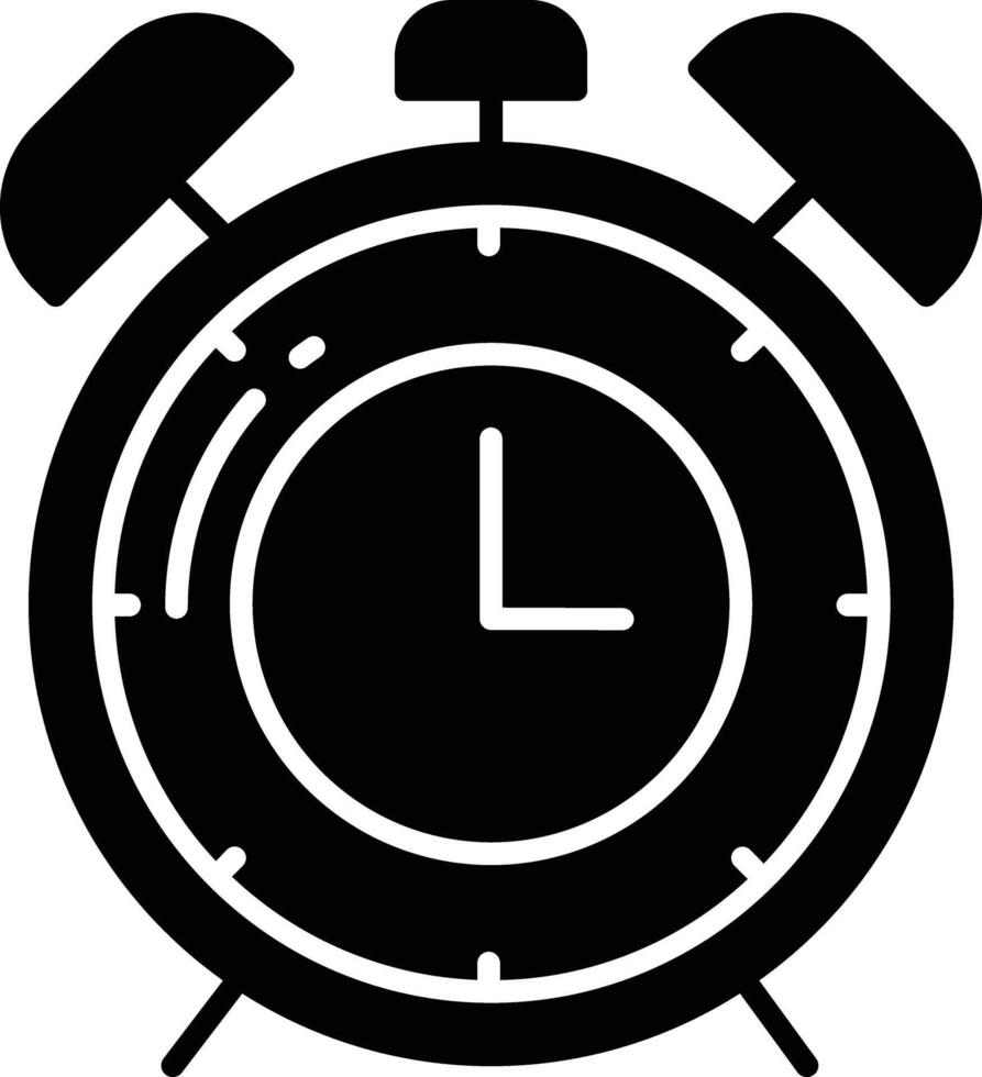 alarm solid glyph illustration vector