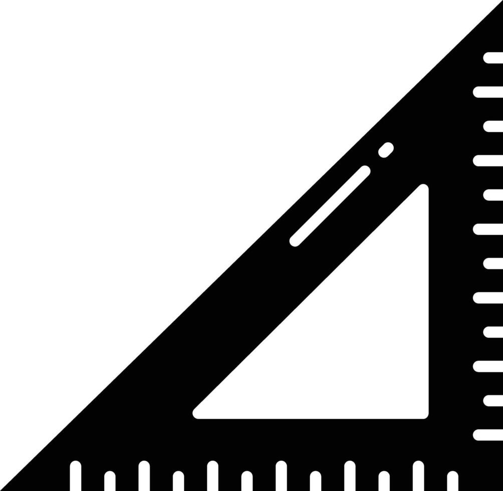 set square solid glyph illustration vector