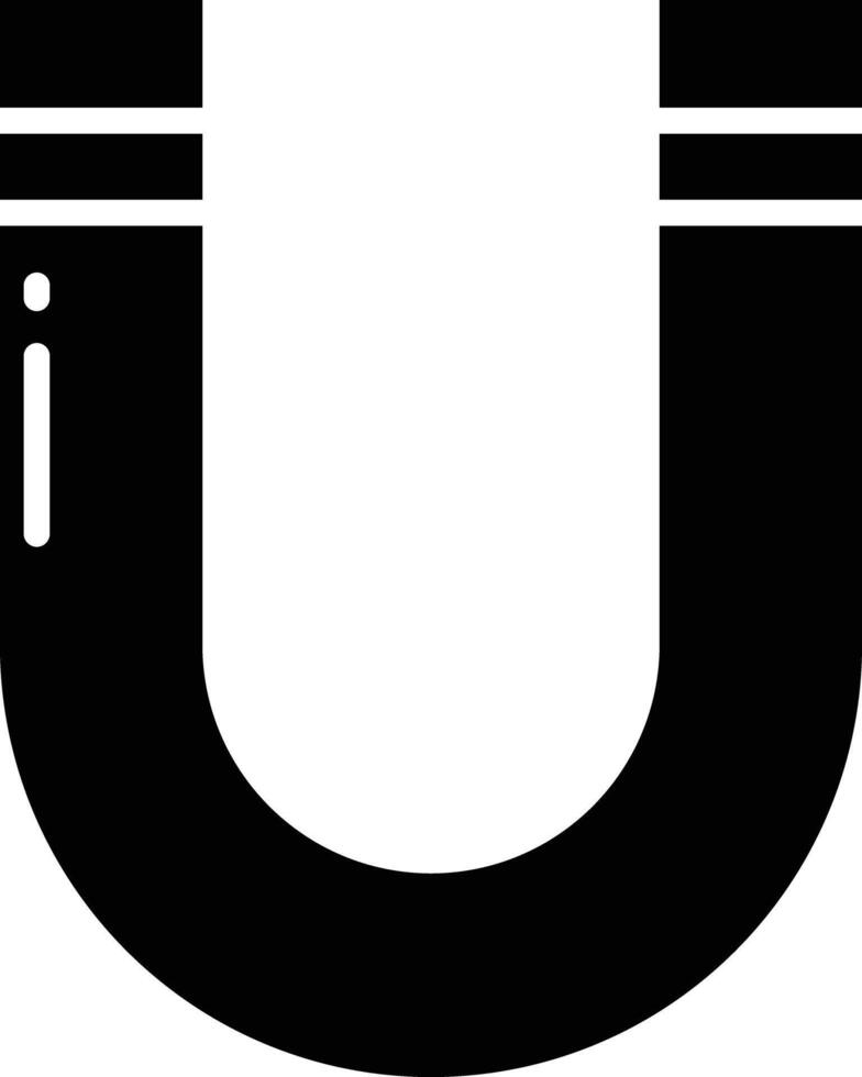 Magnet solid glyph illustration vector