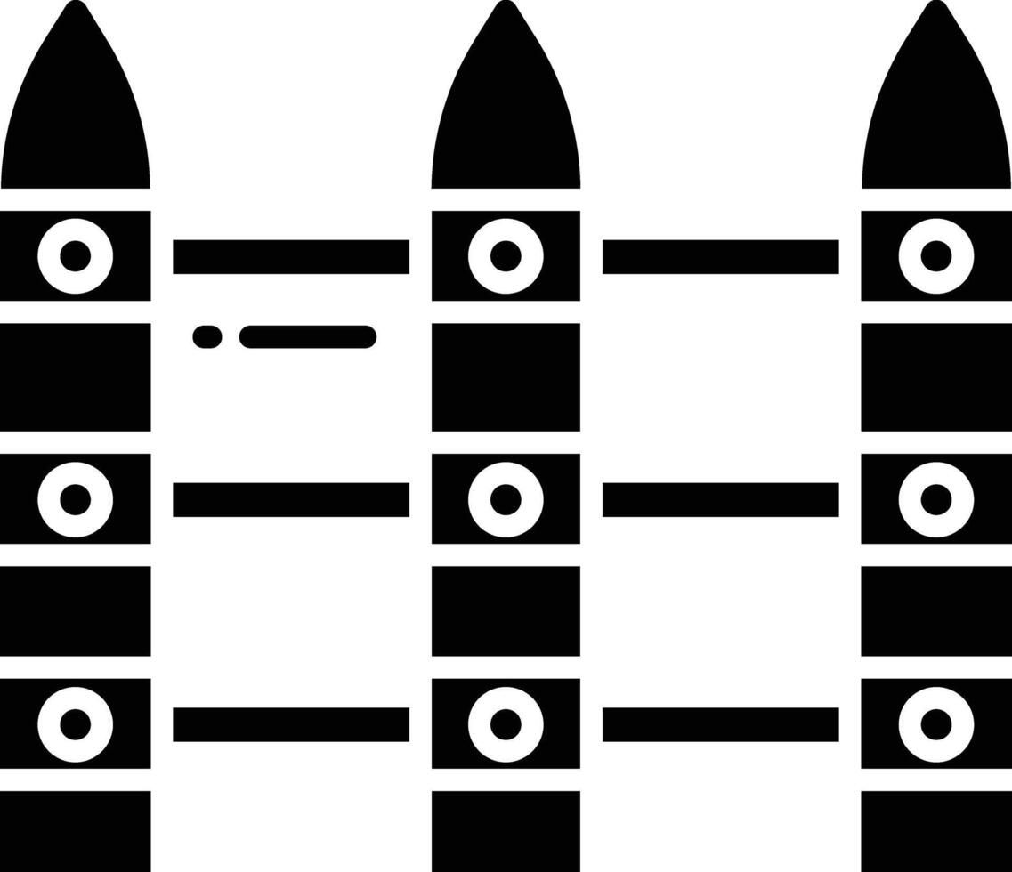 Fences solid glyph illustration vector