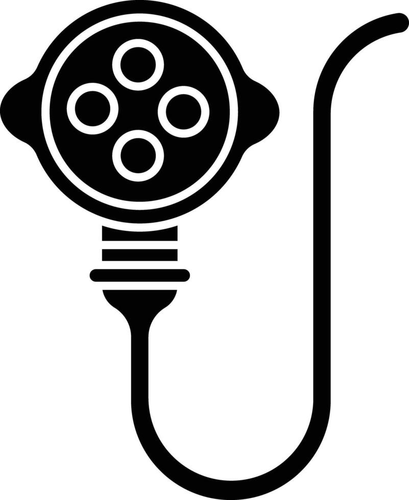 ev plug solid glyph illustration vector