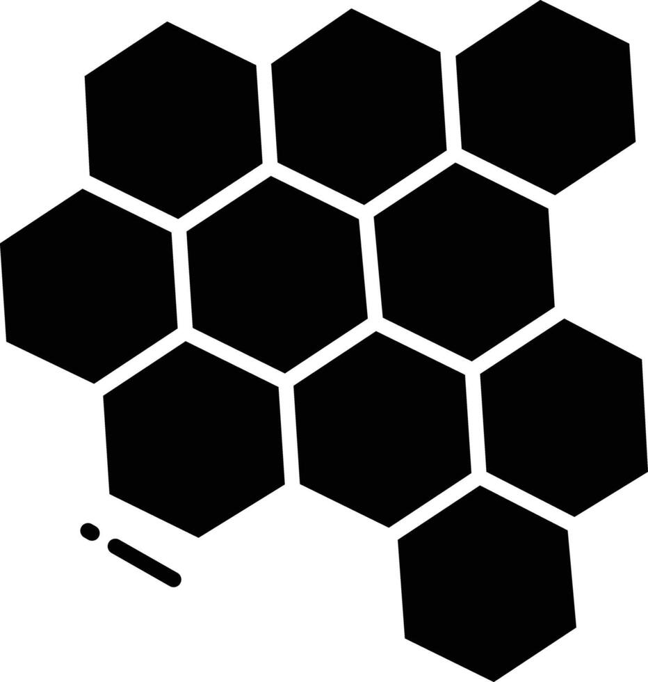 honey comb solid glyph illustration vector