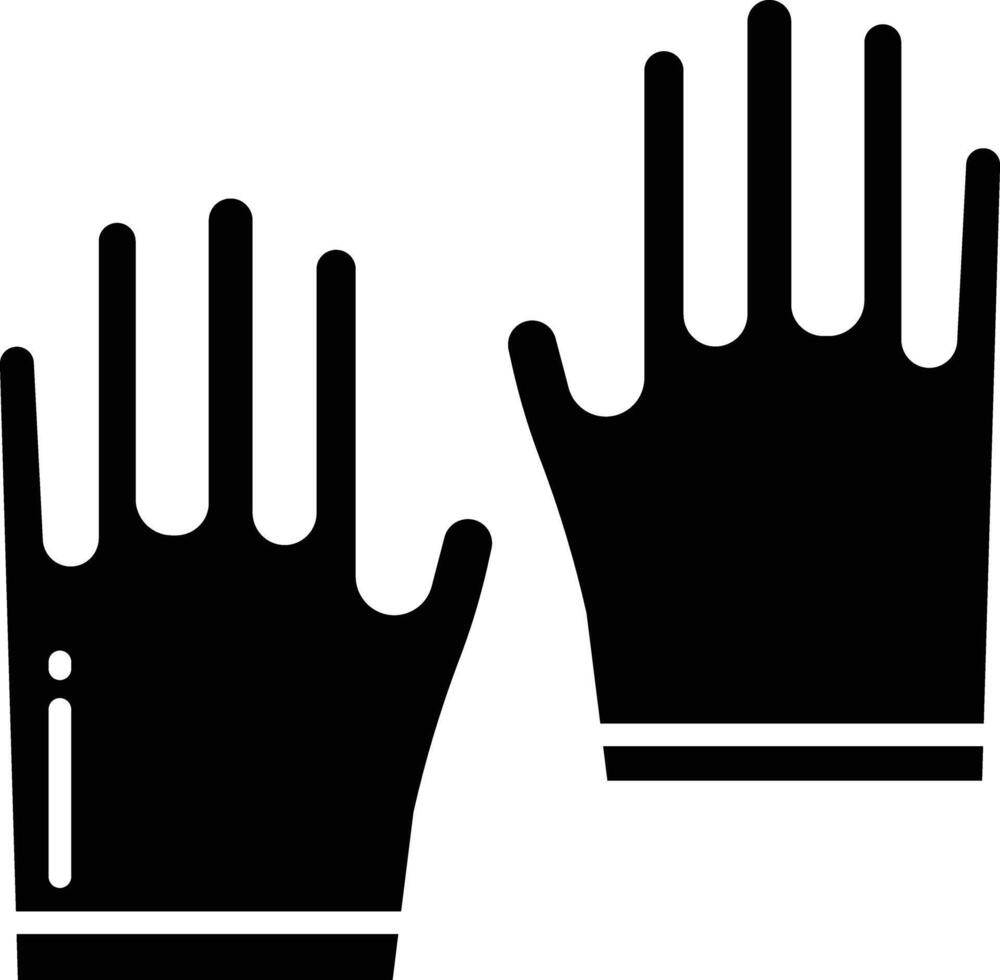 Gloves solid glyph illustration vector