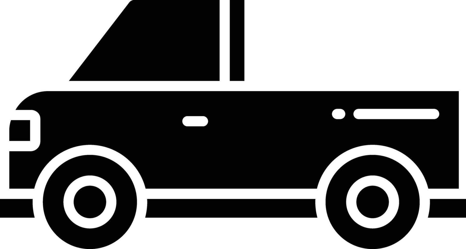 Van solid glyph illustration vector
