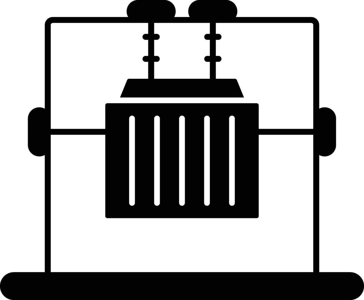 Transformer solid glyph illustration vector