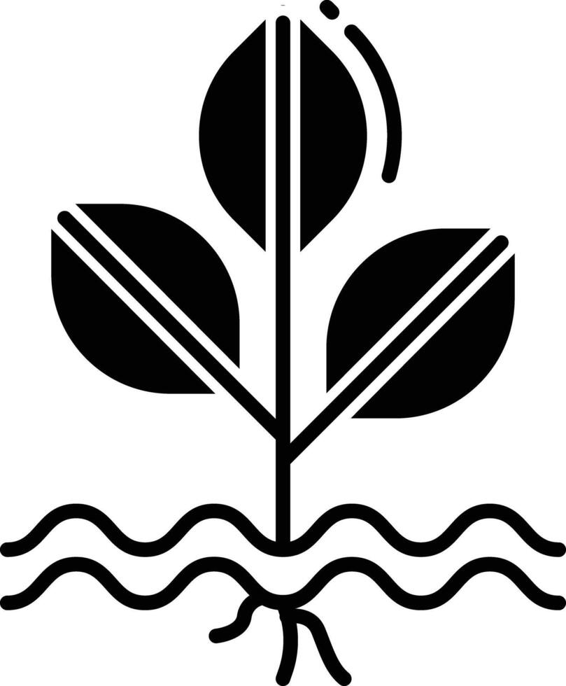 Plant solid glyph illustration vector