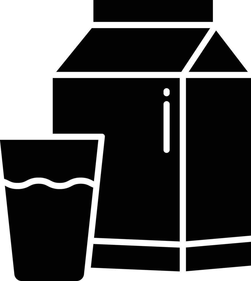 Milk solid glyph illustration vector