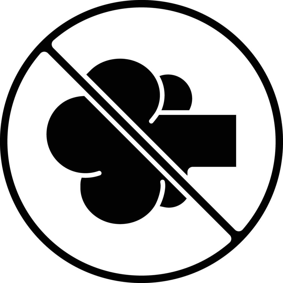 No Air Pollution solid glyph illustration vector