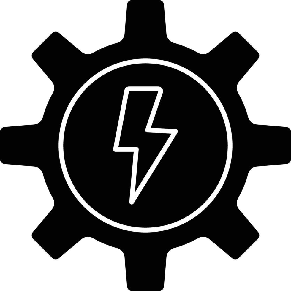 settings solid glyph illustration vector