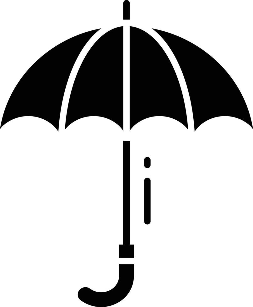 Umbrella solid glyph illustration vector