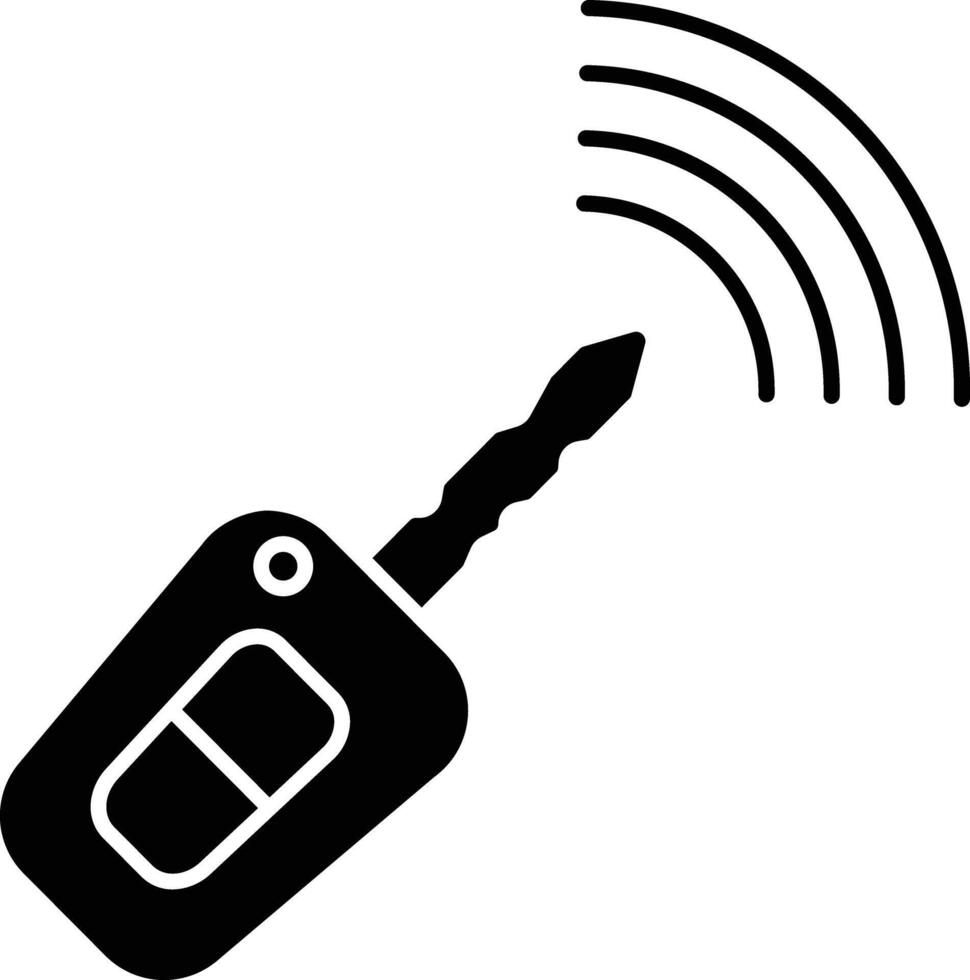 Wireless key solid glyph illustration vector