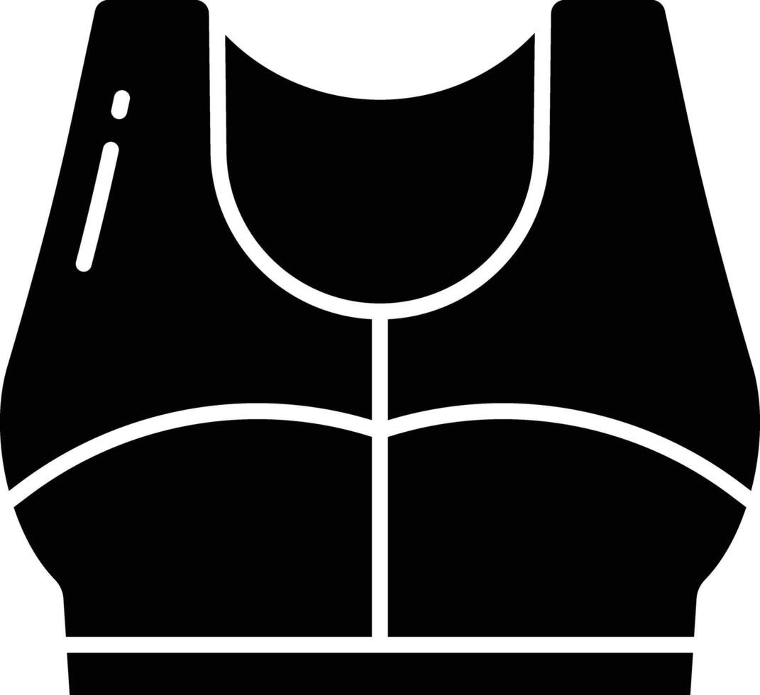 Crop Top solid glyph illustration vector