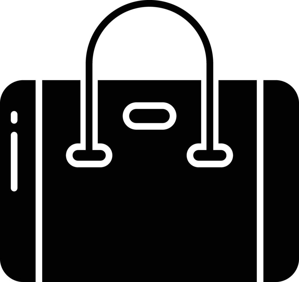 hand bag solid glyph illustration vector