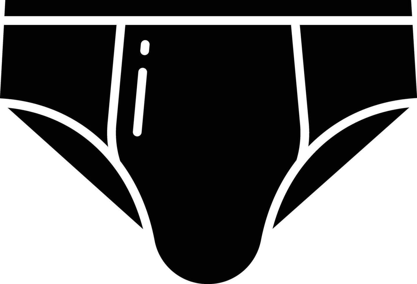 Underware solid glyph illustration vector