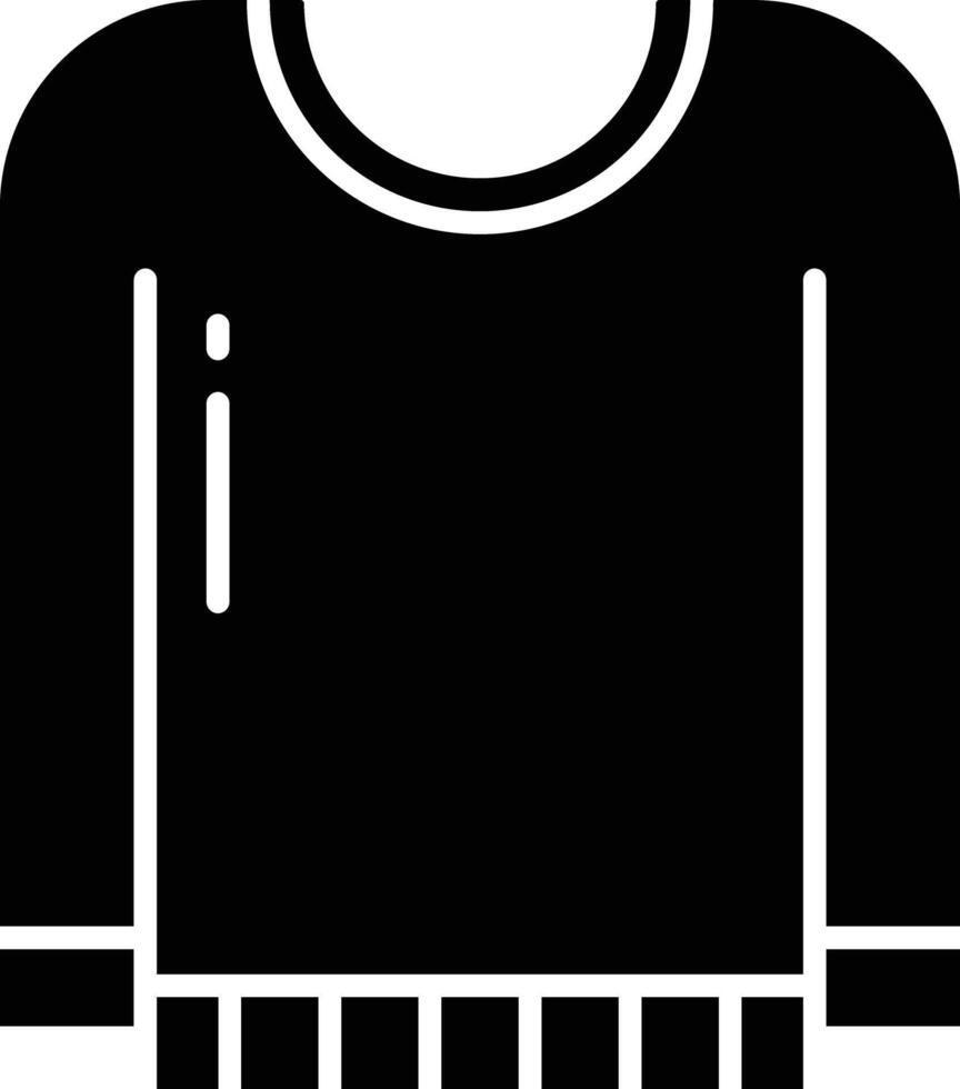 Sweater solid glyph illustration vector