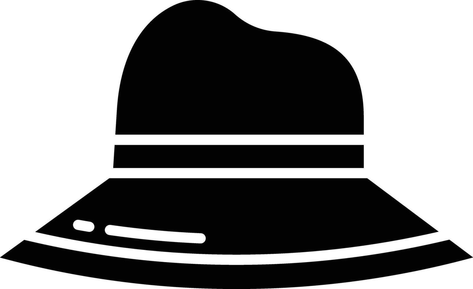 Hat solid glyph illustration vector