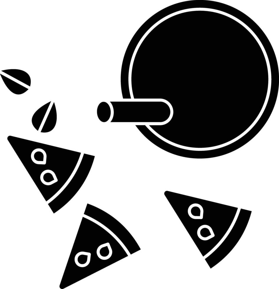 Watermelon juice solid glyph illustration vector