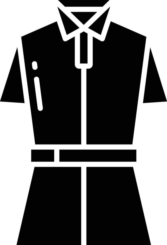 Blouse solid glyph illustration vector