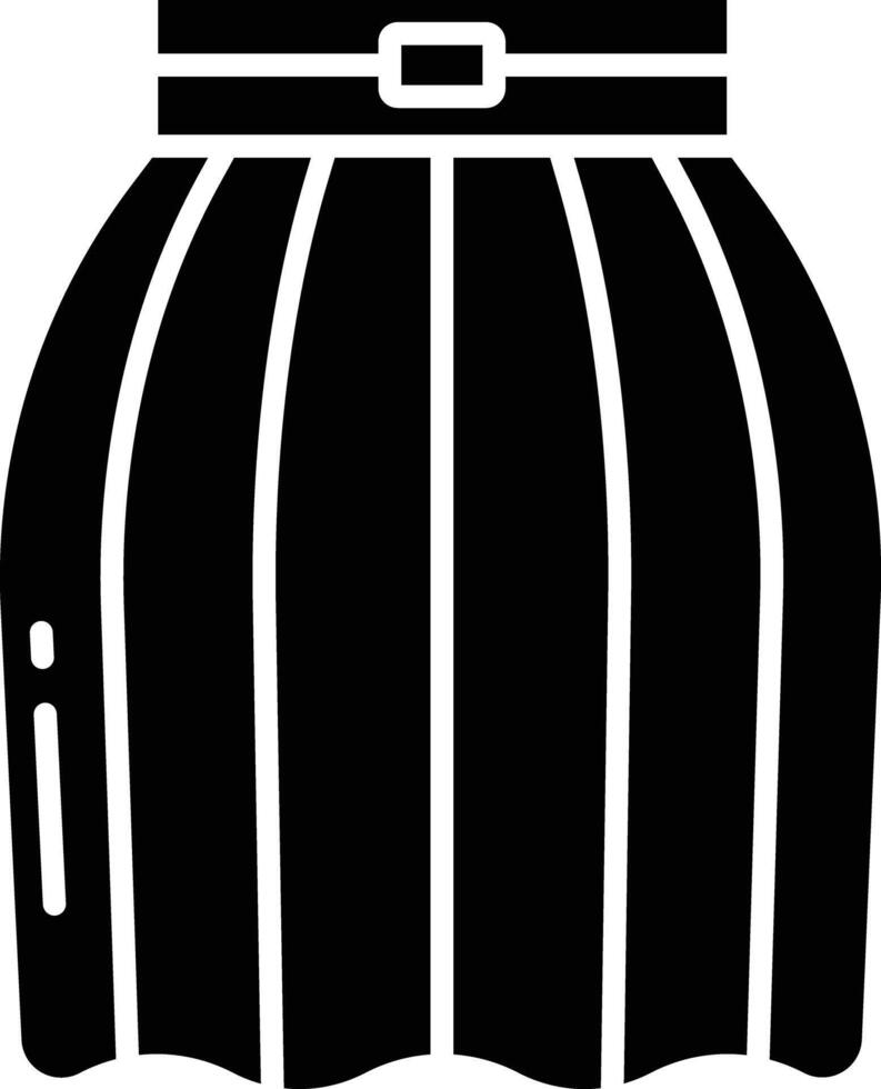 Skirt solid glyph illustration vector