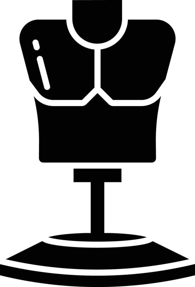 Mannequin solid glyph illustration vector