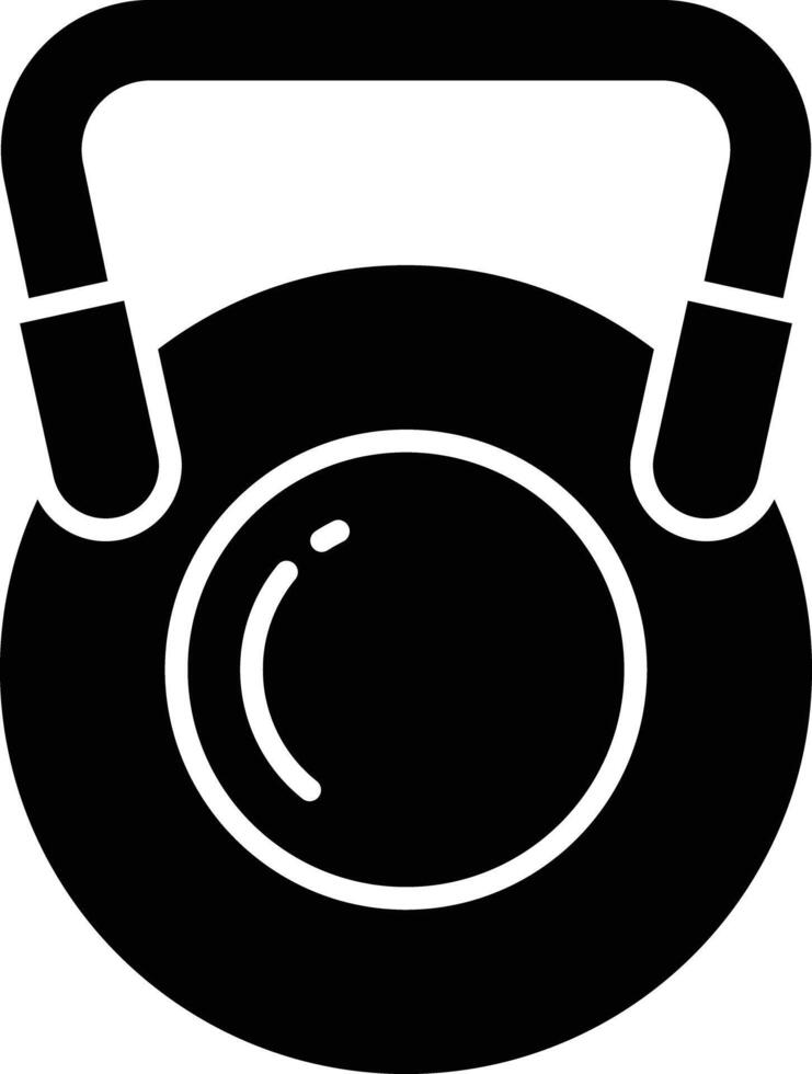 Kettlebell solid glyph illustration vector